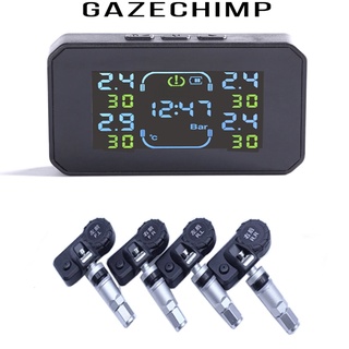 [GAZECHIMP] Sistema de monitoreo de presión de neumáticos Solar/USB inalámbrico + 4 sensores externos
