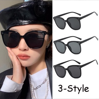 Diseño de la serie GM de moda, gafas de sol negras de gran tamaño para damas / hombres, clavos redondos retro de arroz