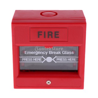 Simplelove - alarma de emergencia para abrir puertas, seguridad para el hogar, cristal, botón de alarma, color rojo