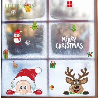 hutchins reno ventana cristal pegatinas santa claus fiesta de navidad suministros decoraciones de navidad año nuevo para niños habitaciones decoración del hogar copo de nieve adornos de navidad ventana pegatinas de pared (1)