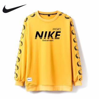 Nike 100% Original Men's Round Neck Long Sleeve Sweatshirt Loose Casual Print Pullover