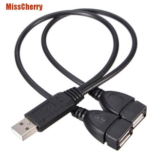 [MissCherry] Cable adaptador USB A macho A 2 hembra Dual Jack Y divisor Hub Cable adaptador
