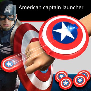 Capitán américa escudo muñecas emisor vuelo disco eyección juguete