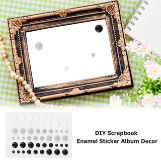diy scrapbook pegatina de esmalte de resina punto autoadhesivo tarjeta de fotos álbum decoración