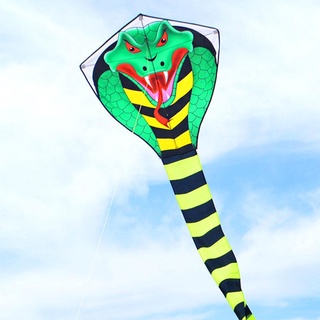 Nueva hoja de bambú grande verde serpiente cometa niños brisa mosca de dibujos animados cometa fácil serpiente grande R6O3