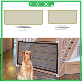 [Freneci2] mascotas puerta perros valla portátil plegable seguro guardia pared cocina malla Prop 120*72cm