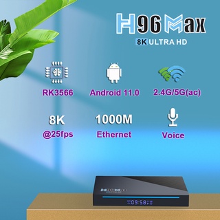 ✡Etaronicy✡H96 Max 3566 2.4G 5G 3D Dual Wifi 4GB 32GB 4K Bluetooth-compatible Media Player TV Box