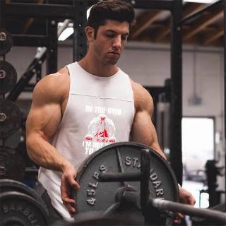 Nueva moda de los hombres Fitness Singlet sin mangas de algodón músculo chicos marca polera chaleco gimnasios ropa culturismo Tank Top (6)