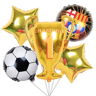 copa del mundo de fútbol deportes tema de cumpleaños globos de fiesta decoraciones conjunto de papel de aluminio globo niño fiesta de cumpleaños necesidades (3)