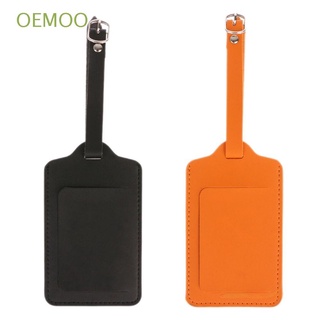 OEMOO portátil personalidad bolsa accesorios suministros de viaje cuero bolso colgante etiqueta equipaje maleta etiqueta/Multicolor (1)