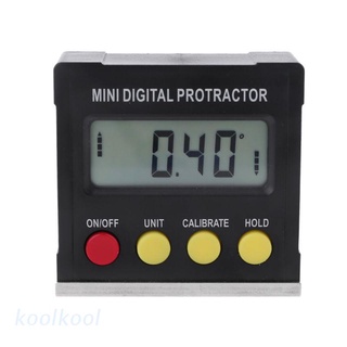 Kool 360 grados Digital Protractor inclinómetro electrónica caja de nivel magnético Base herramientas de medición
