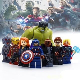 Figura juguetes vengadores Hulk Black Widow belleza equipo Director niños rompecabezas ensamblado bloque de construcción minifigura juguetes
