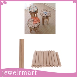 [JewelryMart] Varillas de madera para manualidades, madera de haya robusta, suministros de manualidades, palos para centros de mesa, modelo de construcción de boda