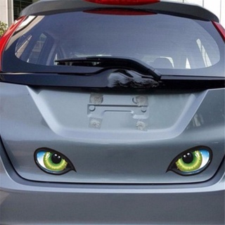 2 unids/par 3d eyes car pegatinas 3d vinilo adhesivo cabeza de coche motor cubierta espejo retrovisor ventanas decoración (4)