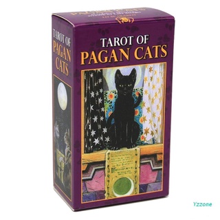 yzz 78 Cards Deck Tarot Of Pagan Cats Full English Family Party Board Game Oracle Cards Astrology Divination Fate Card