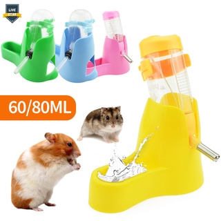 Ls Pet hámster botella de agua con recipiente de alimentos para mascotas, fuentes de beber, para beber, reposar, jarra de agua para animales pequeños