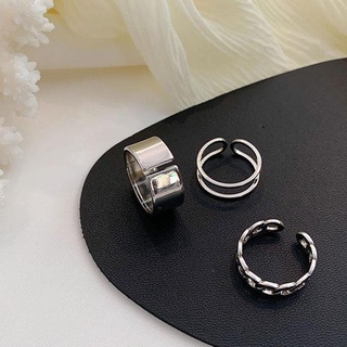 Set De anillos De combinación De anillos abiertos/anillo simple Personalizado para mujer J6B0 (7)