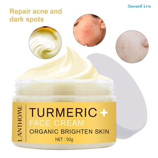 sevenfire 50g crema de cúrcuma hidratante iluminar la piel reafirmante anti-envejecimiento cuidado de la piel crema de cúrcuma para niña