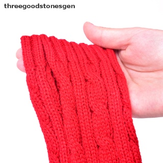 [threegoodstonesgen] moda mujeres invierno brazo de muñeca calentador de manos de punto largo sin dedos guantes manopla (3)