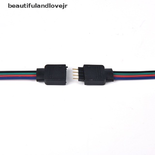 [beautifulandlovejr] 10Pcs 4Pin Macho + Hembra Cable Conector Para 3528 5050 LED Tira De Luz
