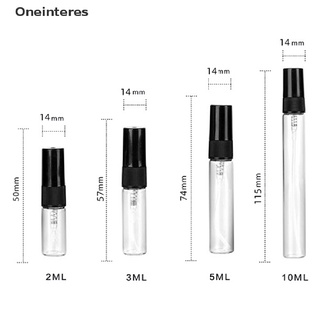 [Oneinteres] 5pcs/lot 1ML 2ML 10ML Glass Bottle Perfume Empty Bottles Sample Glass Vials New .