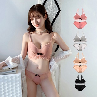 SET Push Up Bra and Women's Seamless Floral Lace Bras Underwear