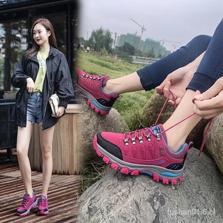 Nuevas mujeres zapatos de senderismo transpirable mujeres senderismo zapatillas de deporte al aire libre zapatos de las señoras escalada zapatos de deporte Kasut Mendaki Gunung (1)