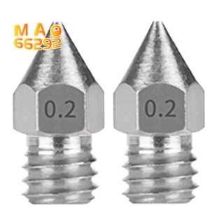2 piezas 0.2 mm impresora 3d mk8 extrusora de latón boquilla cabezales de impresión para mk8 makerbot