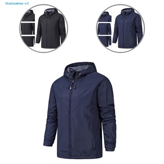 thatsakes Top Jacket Coat Solid Color Zipper Closure Jacket Coat Waterproof Outerwear (1)