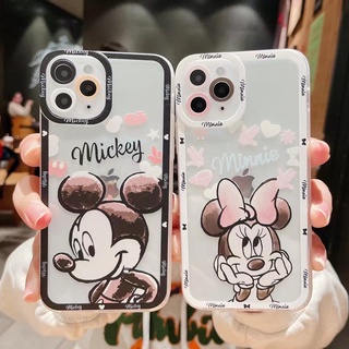 iPhone 13 Pro Max 12 11 X XR Xs Lindo De Dibujos Animados Mickey Minnie Mouse Carcasa