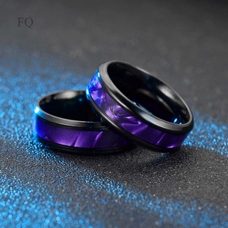 8mm tungsteno hombres anillo delgado azul línea interior negro cepillado banda hombres joyería rings
