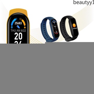 [en stock] m6 smart pulsera reloj fitness tracker frecuencia cardíaca monitor de presión arterial pantalla a color pulsera inteligente para teléfono móvil nuevo