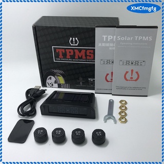 Wireless Car LCD TPMS Tire Pressure Monitoring System 4 External Sensors