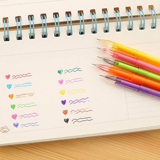folღ Bolígrafo de gel con brillos/suministros escolares/dibujar 12 bolígrafos de colores/regalos de color caramelo para estudiantes (2)