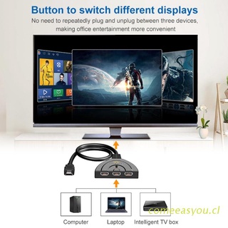 COMEE Portátil 3 En 1 Salida Interruptor De Cubierta Completa 4K 2K HDMI Compatible 3D Pantalla De Imagen Multi Media Switcher