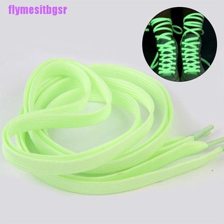 [flymesitbgsr]1 Pair Luminous Shoelaces Flat Sneakers Canvas Shoe Laces Fluorescent Shoelace