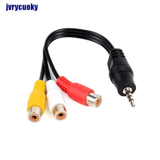Jy Adaptador/cable De audio/video/ Macho/ Av/Jack De 28cm/3.5mm a hembra a 3rca