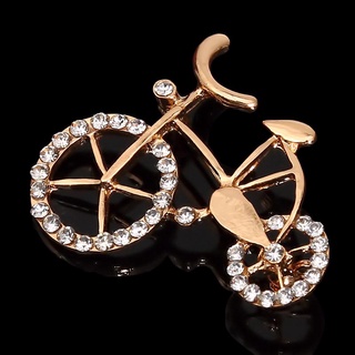 broche elegante para bicicleta, diseño de diamantes de imitación, broche de bicicleta, regalo de joyería
