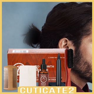 [Cuticate2] 5 pzs Kit de peines para cuidado de bigote Facial barba Kit de aseo padre caja de regalo día (6)