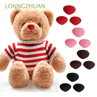 lonngzhuan 10 unids/bolsa 12*14 mm nuevas muñecas accesorios artesanía terciopelo plástico triángulo nariz juguetes diy herramienta de seguridad oso caliente botones