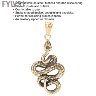fyws1 cremallera tira de acero de titanio en forma de serpiente colgantes accesorios de ropa para hombre viejo (7)