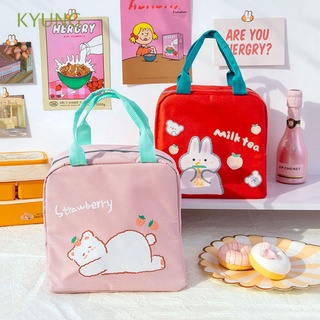 kyung mujeres aisladas bolsa portátil tote cooler bolsa de picnic bolsas de almuerzo con aislamiento térmico lindo oxford tela de almacenamiento de alimentos bolso de los niños contenedor de almuerzo/multicolor
