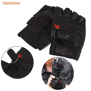 (Takashitree) hombres levantamiento de pesas gimnasio ejercicio entrenamiento deporte Fitness coche cuero guantes (1)