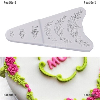 roadgold sugarcraft - molde de silicona para fondant, diseño de flores