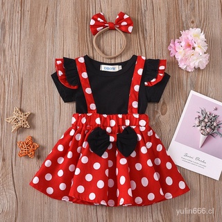 YL🔥Stock listo🔥Fancy niños vestidos para niñas cumpleaños Cosplay Minnie vestir niño disfraz de bebé niñas ropa para niños 2 5T desgaste (1)