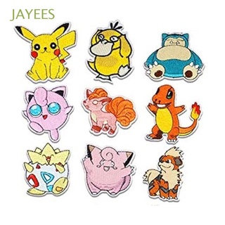 Jayees Accesories ropa Diy decoración De ropa De hierro en parche Applique Pokemon tela parche Pikachu ropa sticker