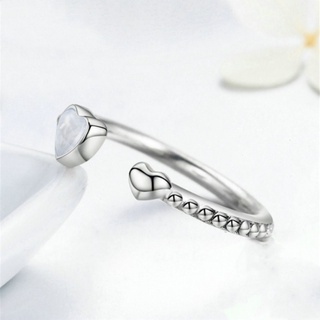 Anillo de anillo de las mujeres anillo de joyería anillo abierto matrimonio en forma de corazón diámetro interior: