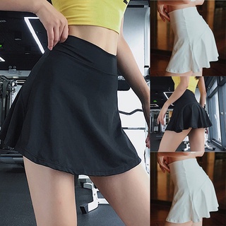 falda corta plisada de yoga para mujer/calzoncillos deportivos transpirables/faldas deportivas/falda/falda deportiva
