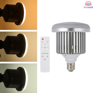 [L.S]Andoer E27 50W bombilla LED lámpara ajustable brillo y temperatura de Color 3200K ~ 5600K con Control remoto estudio foto vídeo luz AC185-245V