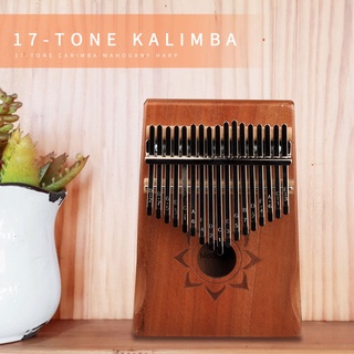 mejor 17 teclas kalimba instrumento musical madera caoba pulgar dedo piano mbira